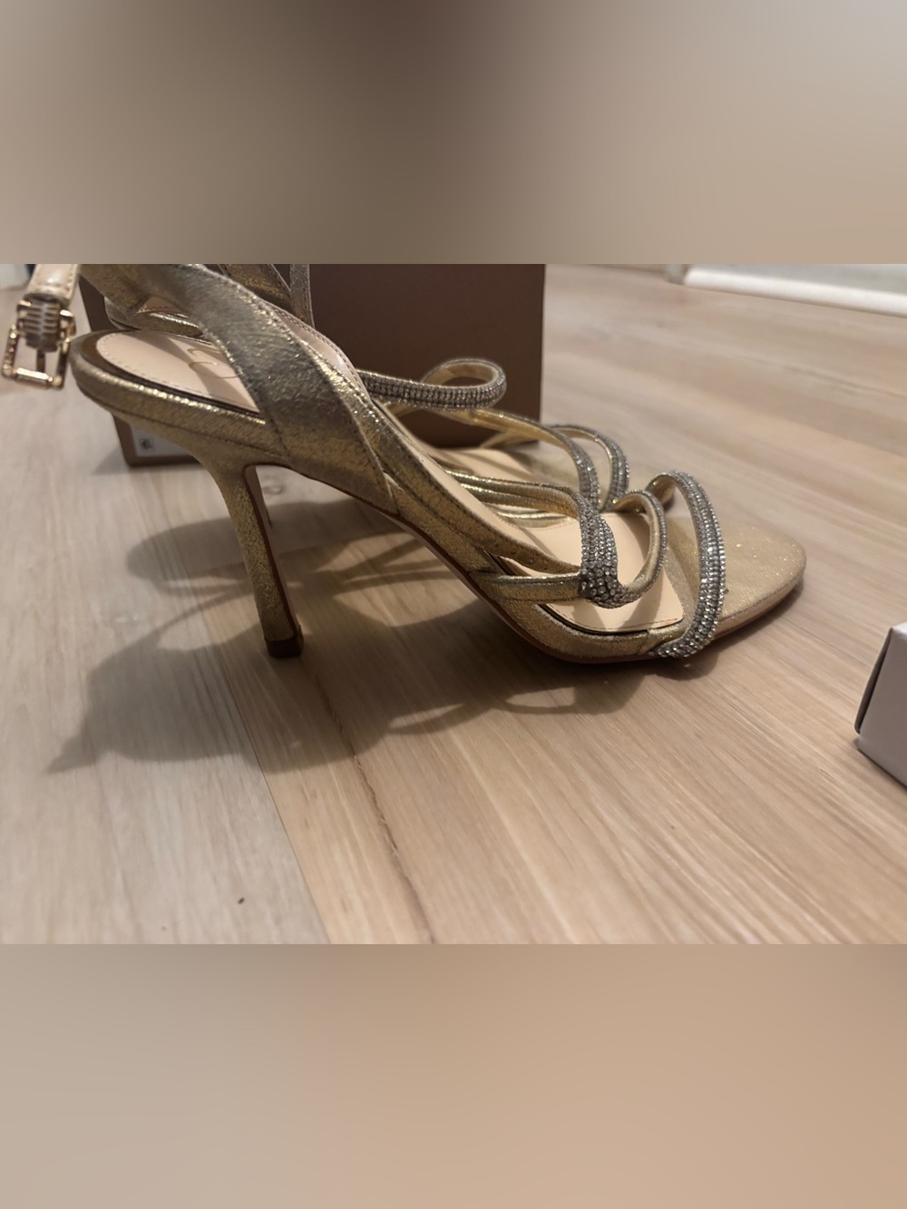 Jessica Simpson Gold Heels